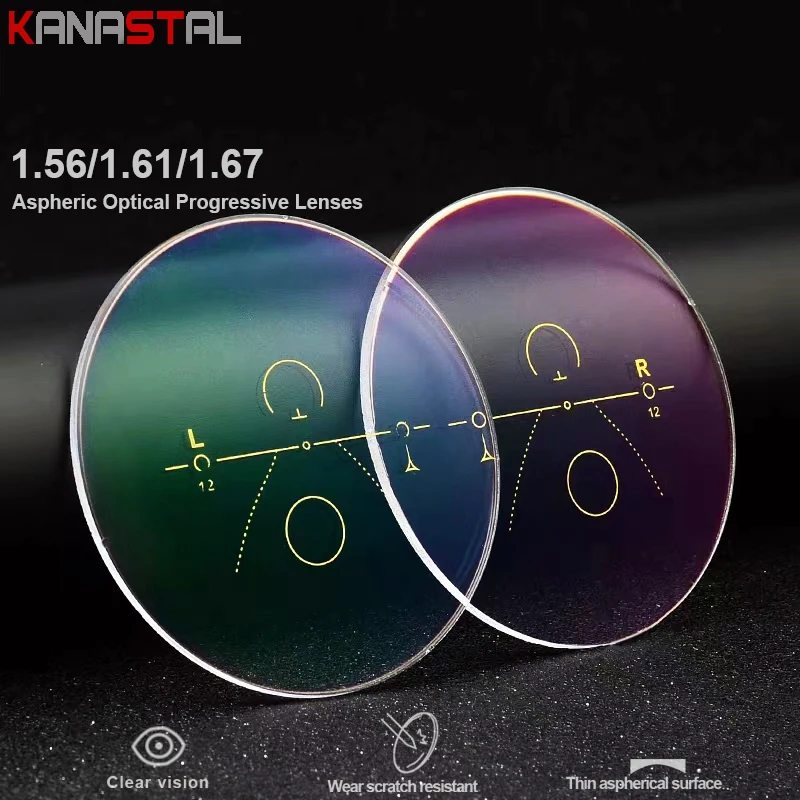 Prescription Glasses Lenses Multifocal Optical Lenses 1.56 1.61 1.67 Photochromic