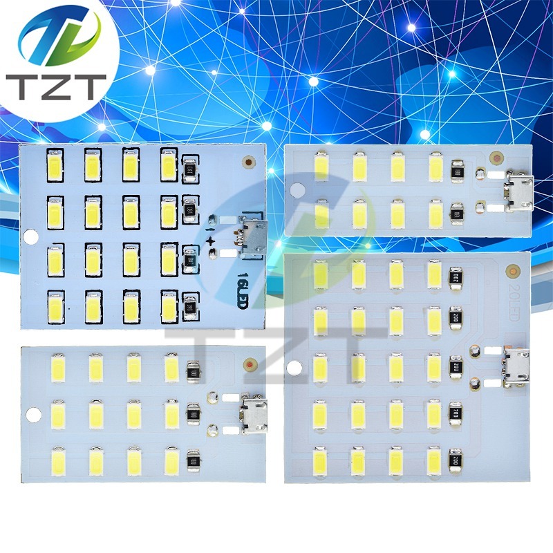 TZT high quality 5730 smd 5V 430mA~470mA White  Mirco Usb 5730 LED lighting panel USB mobile light Emergency light  night light