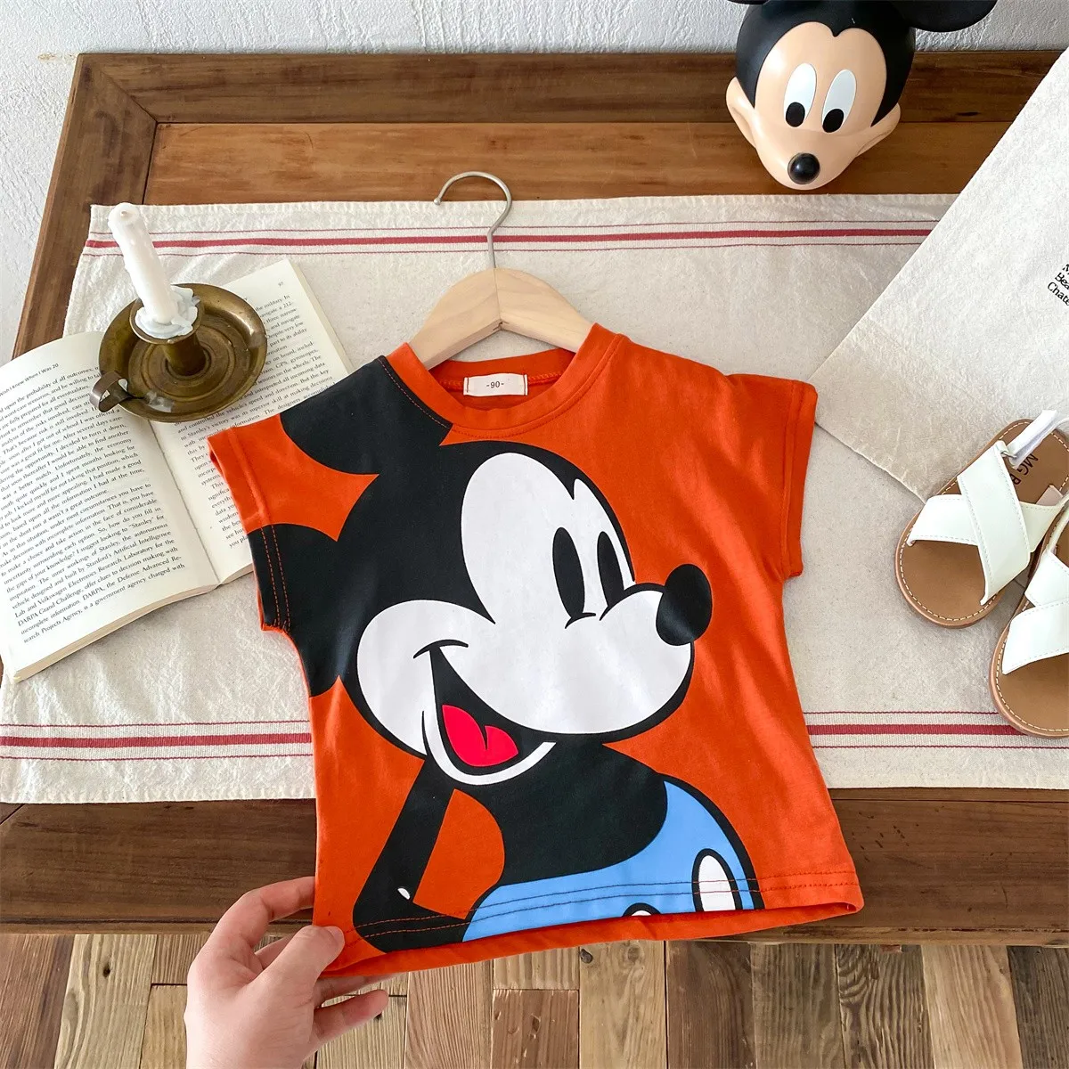 Mickey Mouse Children's Tees Tops Printed Cartoon Fashion Baby Boys Clothes T-shirt Trendy Design Kids Clothing Tshirts Crewneck 4