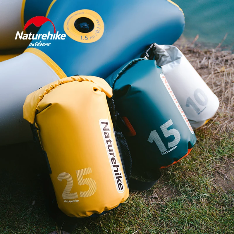 

Водонепроницаемая сумка для плавания Naturehike, сухой мешок, 25 л, водонепроницаемый плавающий мешок для снаряжения для лодок, рыбалки, рафтинга, треккинга