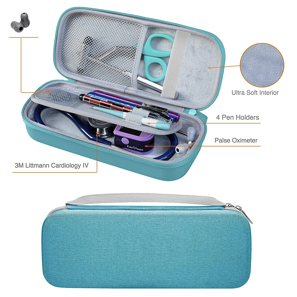 Estetoscópio Portátil de Eva Dura Capa para 3m Littmann Classic Iii Mdf Adc Omron e Outros Acessórios - Image 4