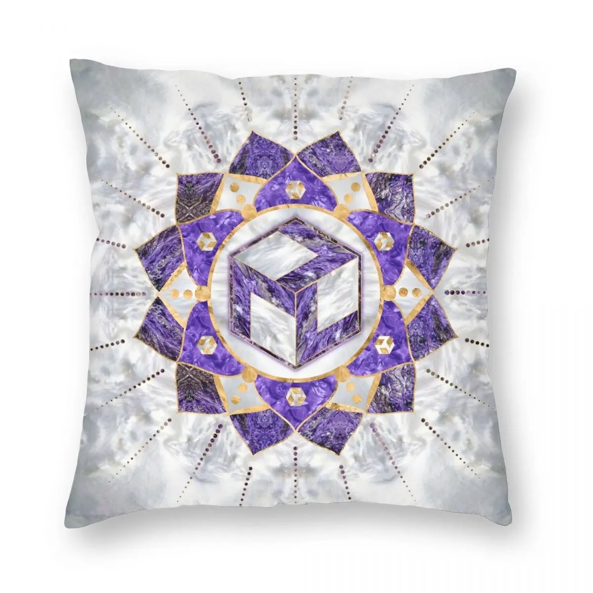 Antahkarana In Lotus Mandala Pillowcase Polyester Linen Velvet Creative Zip Decor Throw Pillow Case Home Cushion Cover Wholesale 5