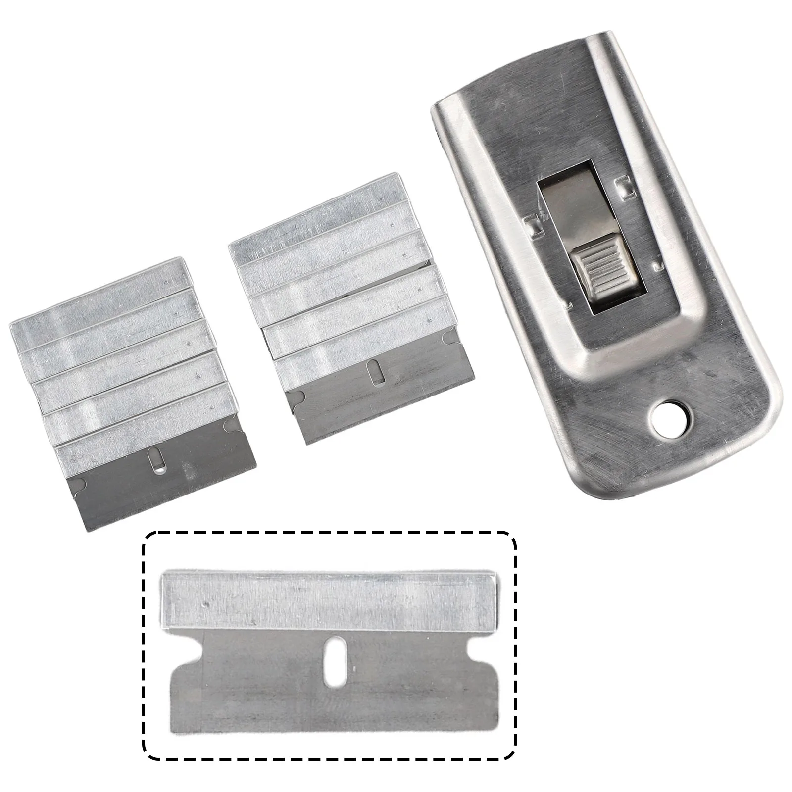 

Changing blades Razor Scraper Set Edge Razor Blade Extra Multi-Purpose Replaces Blades Silver Stainless steel New