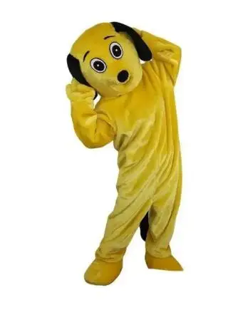 New Adult Halloween Christmas Yellow Dog Mascotte Fancy Cartoon Mascot Costume Peluche Fancy Dress Mascot Costume