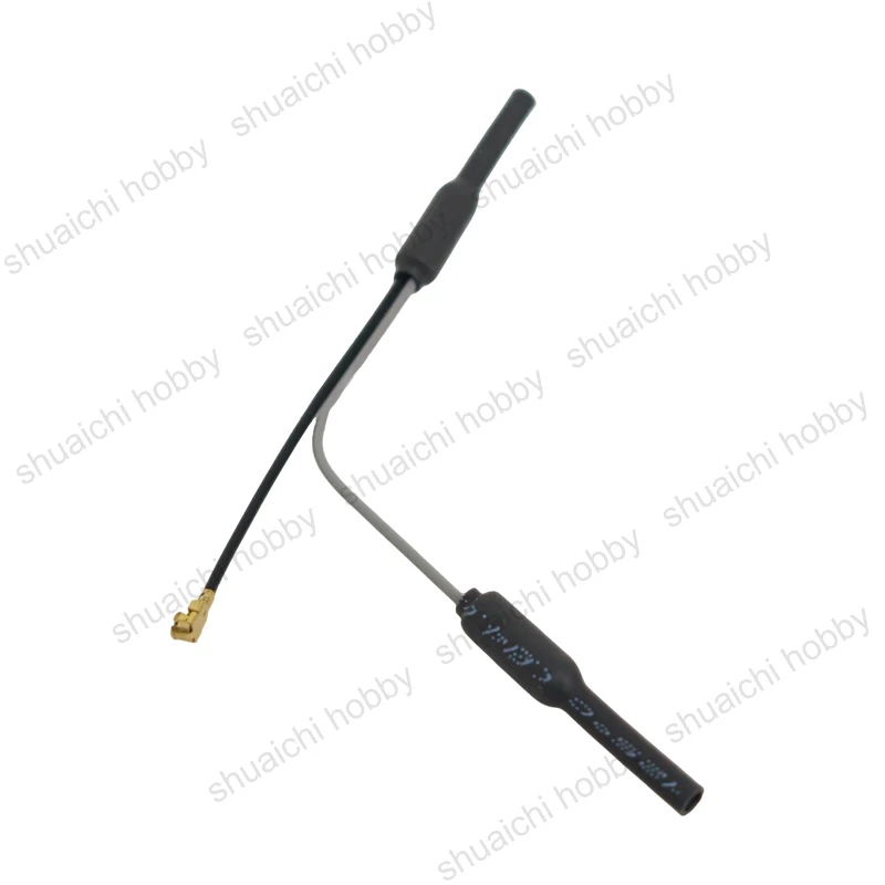 Lot de trois antennes FPV 5.8G 3dBi 1-à-2 séparateur tube cuivre, emballées individuellement, prêtes à l'emploi.