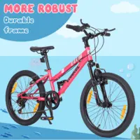Vankel Vélo de montagne pour enfants pour filles de 6 à 9, vélo léger pour enfants de 20 pouces à 6 vitesses avec engrenages de dérailleur et brakes en V 5