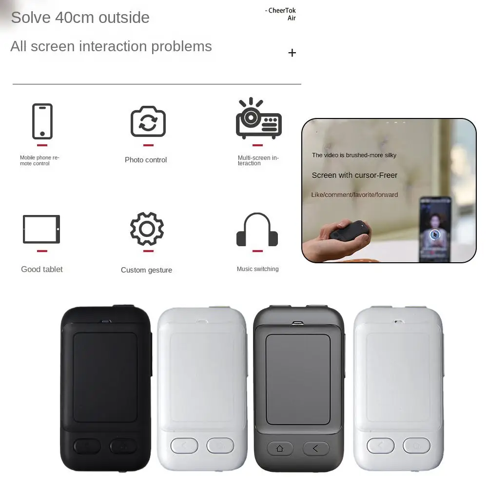 CheerTok Air Singularity Mobile Phone Remote Control Wireless Air Touchpad Bluetooth Mouse Multi-function Touch Pad