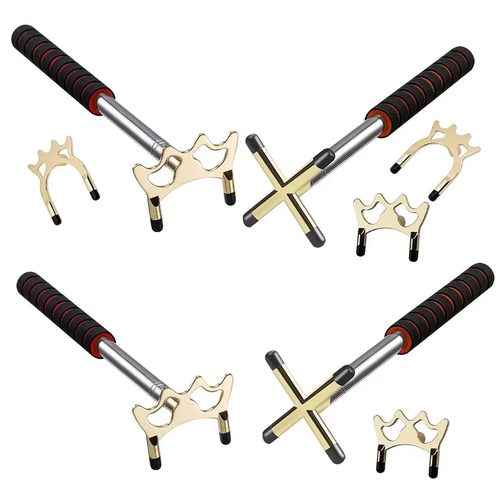Extendable Billiards Pool Bridge Stick, with Brass Bridge Head, Extends up