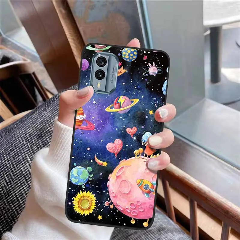 3D Soft Relief Flower Silicone Emboss Painted Cover