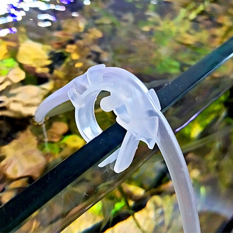 2pcs Fish Water Change Fixing Clamp Holder Aquarium Water Pipe Filter Firmly Hold Filtration Hose Bracket Pipe Fixing Tube