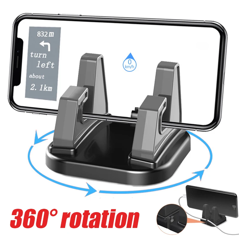 Auto 360 Rotation Telefon Halter Dashboard Kleben Montieren Auto Silikon  Stand Telefon Halterung für Xiaomi Iphone Samsung