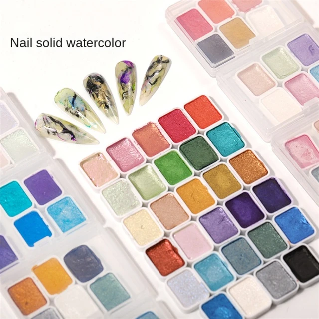 25 Pcs Solid Metallic Watercolor Paint Set for Art Drawing Painting Nail  Design Art Supplies - AliExpress