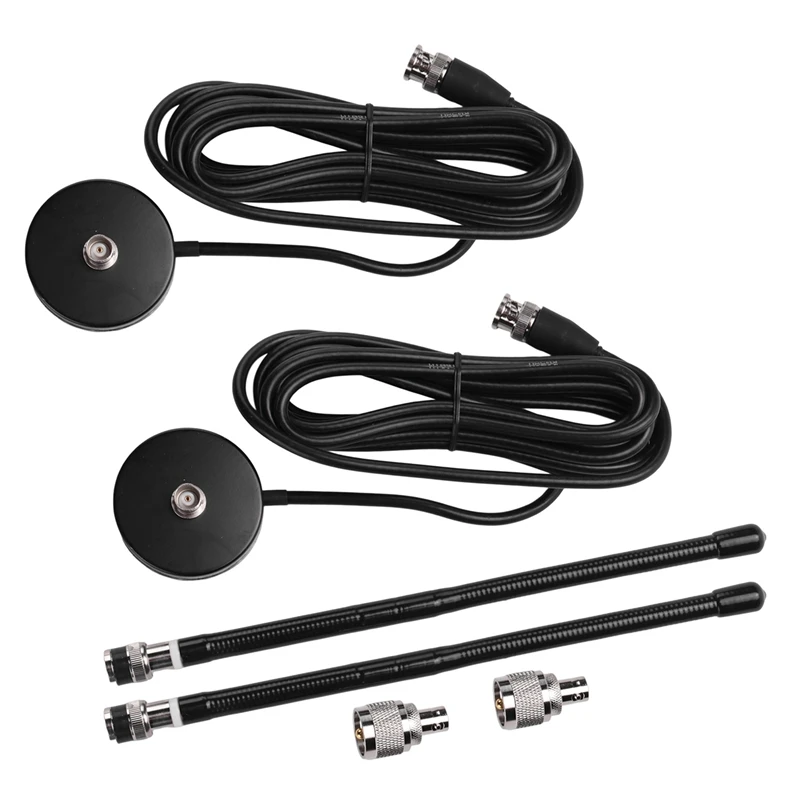 2X Cb Antenna 27Mhz Soft Whip Base Magnetica Bnc Pl259 Connettore Cb Antenna Aerea Per Cobra Midland 253 Maxon