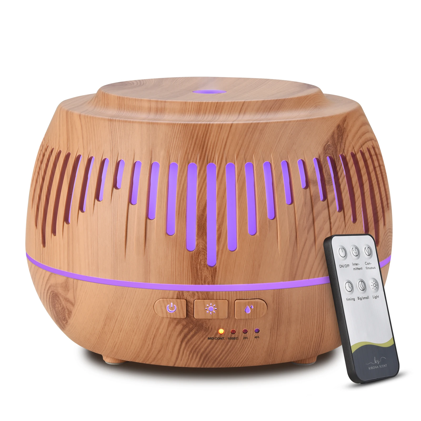 

Hollow Out Wood Grain Essential Oil Diffuser Aromatherapy Air Humidifier with 7 Color LED Light Remote Control Aroma Diffusor