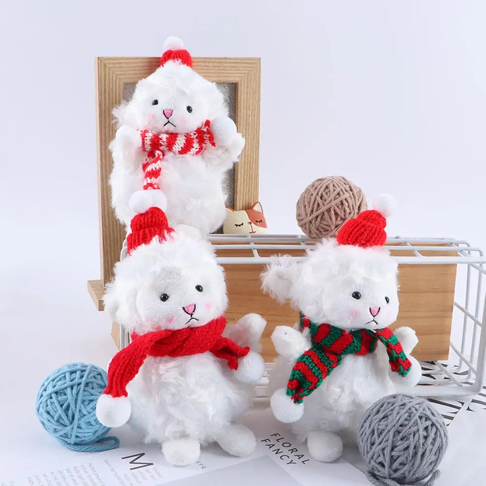 

Couple Personality Cartoon Design Alloy Student Plush Korean Style Pendant Women Key Chain Blush Cute Lamb Christmas Key Ring