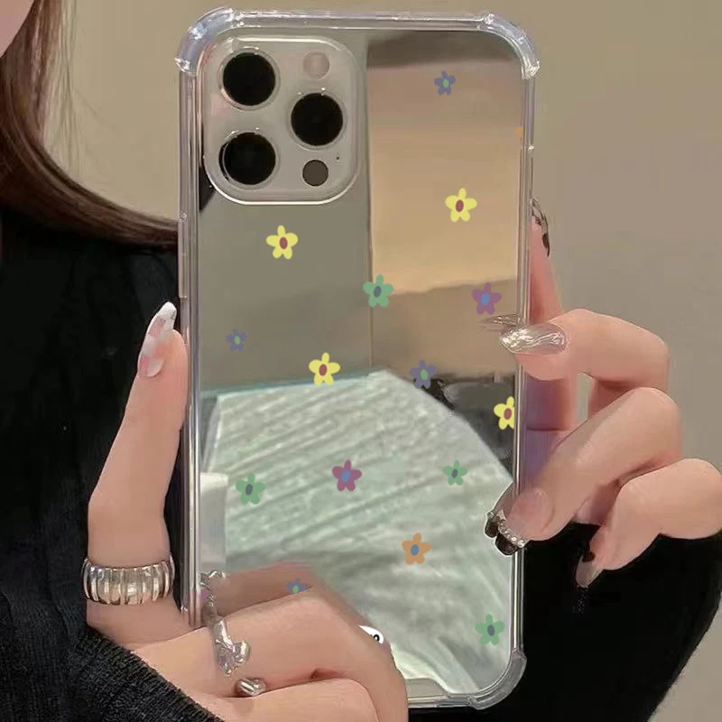 Charming Floral Mirror Phone Case Cover