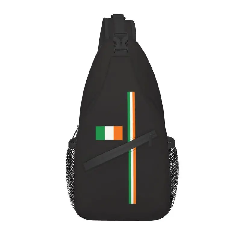 

Ireland Stripe Flag Sling Chest Bag Custom Shoulder Crossbody Backpack for Men Traveling Daypack
