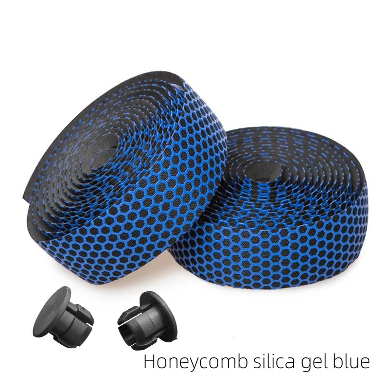 Honeycomb Silicone Road Bike Strap Perforated Bicycle Strap Anti-Slip Breathable Sweat Absorption