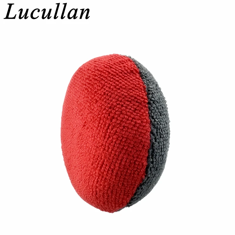 Lucullan 4 극세사 퍽 NO SOAK 어플리케이터 - 내부에 플라스틱 장벽이 있는 인체공학적 세라믹 코팅 스폰지