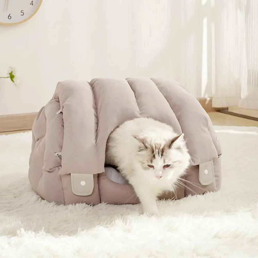 Pet Sofa Dual-Purpose Cat Bed Adjustable Shape Pet House Tent with Washable Removable Cushion for Cats Small Dogs Rabbit 2