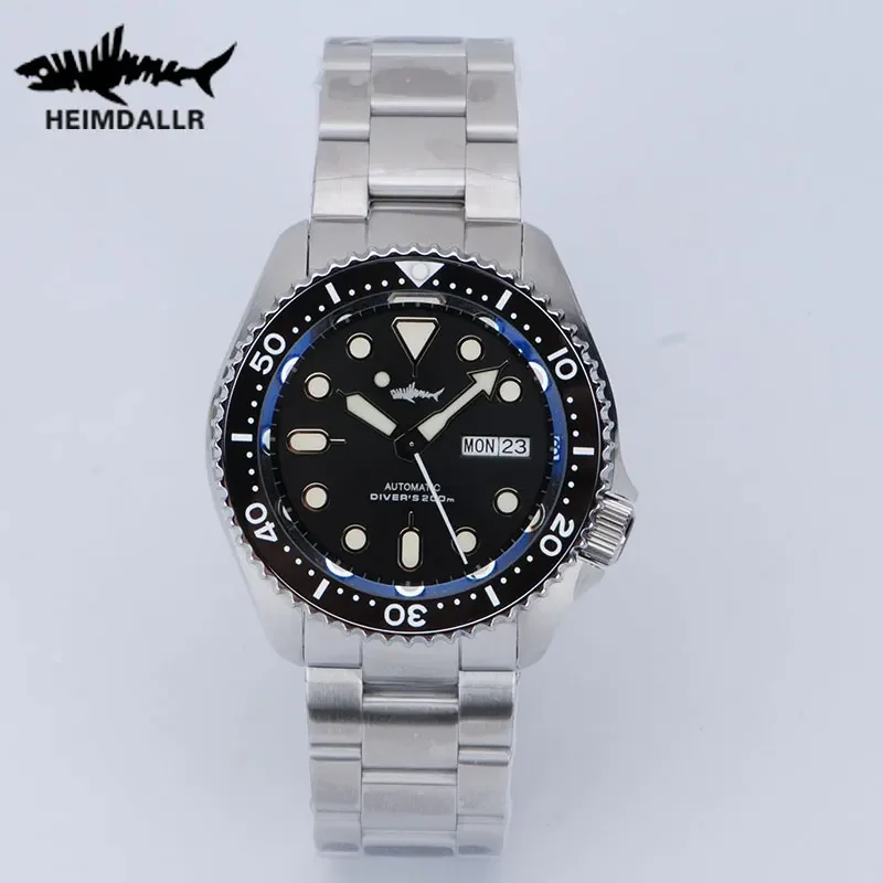 

HEIMDALLR SKX007 Men Diver Watch Date Sapphire Ceramic Bezel 200M Water Resistance Japan NH36 Automatic Mechanical Steel Watches