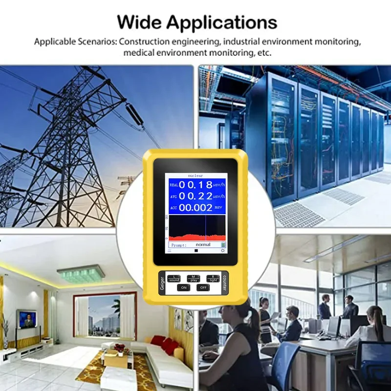 Handheld Portable Digital EMF Meter Electromagnetic Radiation Nuclear Radiation Detector Geiger Counter New XR3-BR-9C 2-in-1
