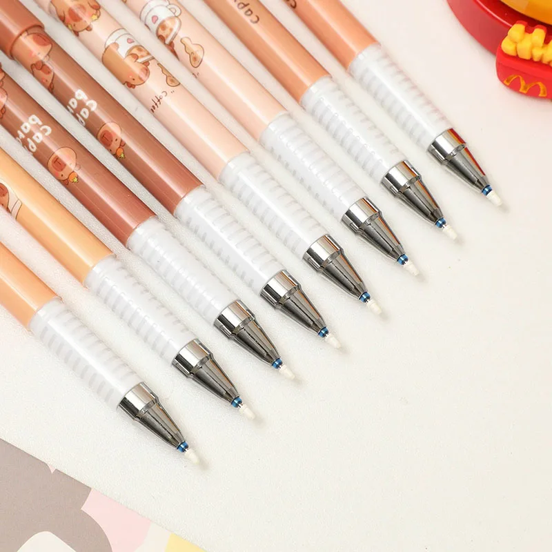 14pcs/set Cute Brown Bear Erasable Gel Pens Fine Tip - 0.5mm, Blue/Black Erasable Ink Pen Refills Rods Washable Handle Supplies 5