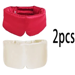 Luxurious Silk Sleep Mask - Ultra - Soft Eye Cover (Wine Red - champagne)