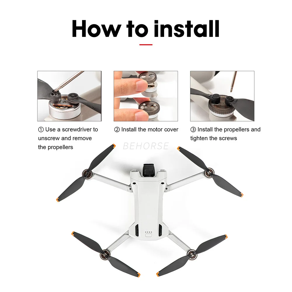 Drone Accessories Drone Motor Cover Motor Cover 4Pcs Motor Cover Scratch Proof Propellers Protective Cover Engine Protector for DJI Mini 3 Pro/Mini 4 Pro