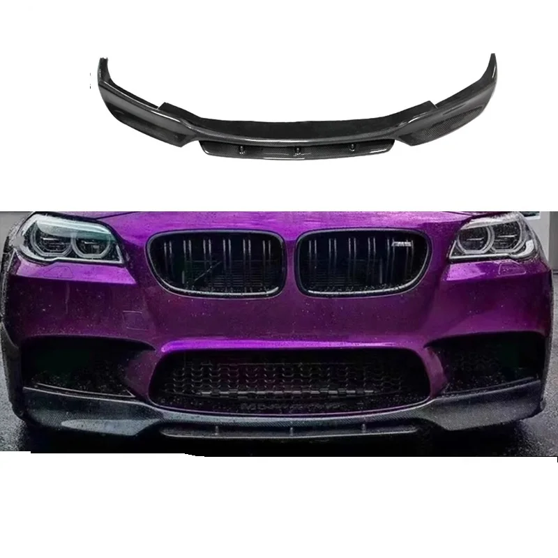 BMW 5 시리즈 M5 F10 F18 차량용 M5 F10 F18 V 스타일 프론트 립 카본 파이버 프론트 범퍼 턱, 카본 파이버 프론트 립