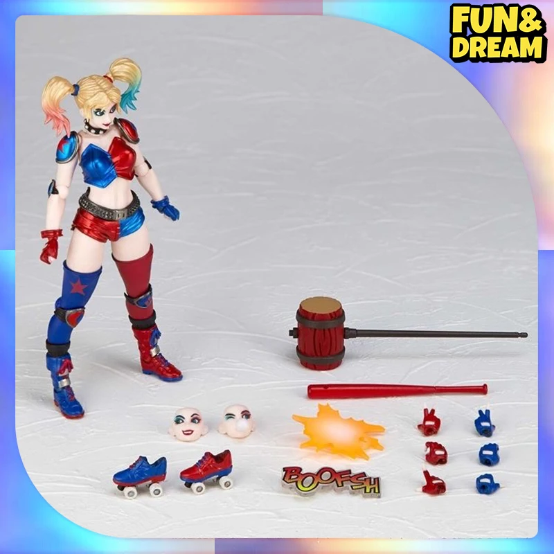 

Ko Kaiyodo Figma Dc Harley Quinn Anime Action Figures Moveable Joint Children Toys The Clown's Girl Room Decoration Free Gift