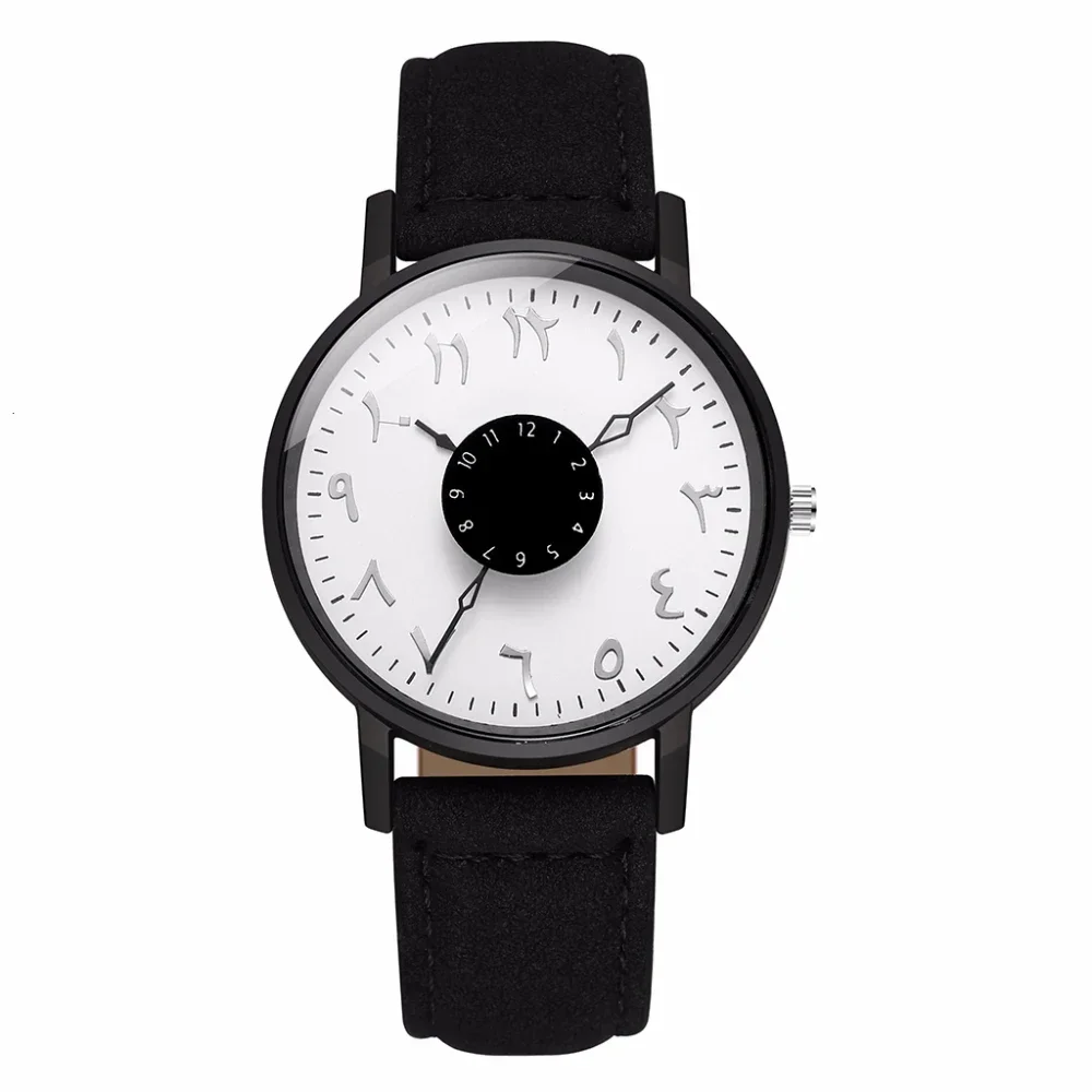 Casual Frosted Belt Small Delicate Women Arabic Numbers Watch Luxury Leather Fashion Creative Dial Simple Style Quartz Watches 2