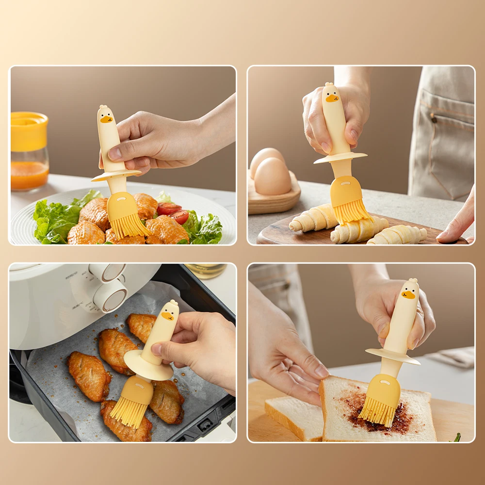 Oil Brush Silicone Barbecue Oil Kitchen High-Temperature Resistant Integrated Seasoning Bottle Pancake