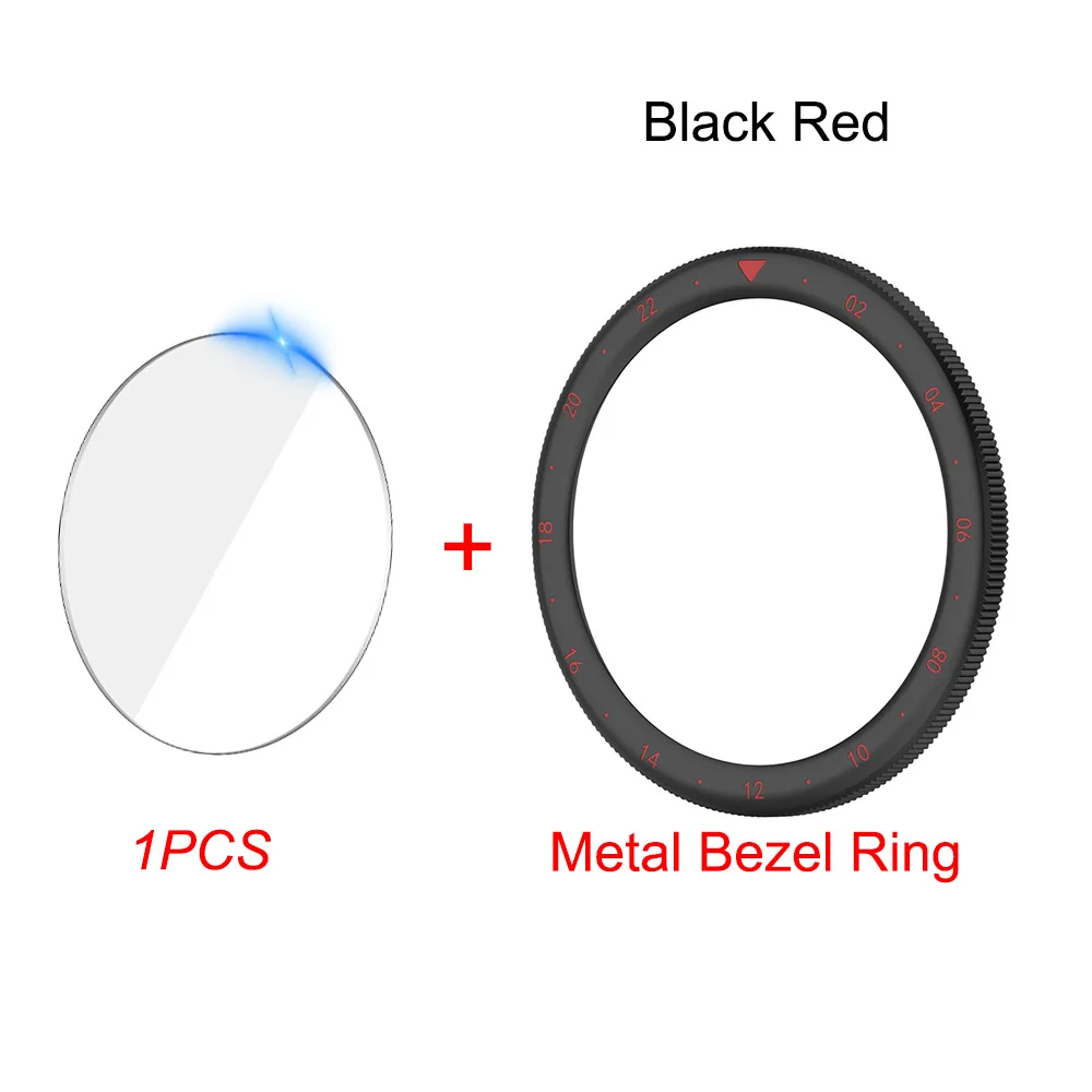 Premium Metal Bezel Ring with Tempered Glass Protective Film