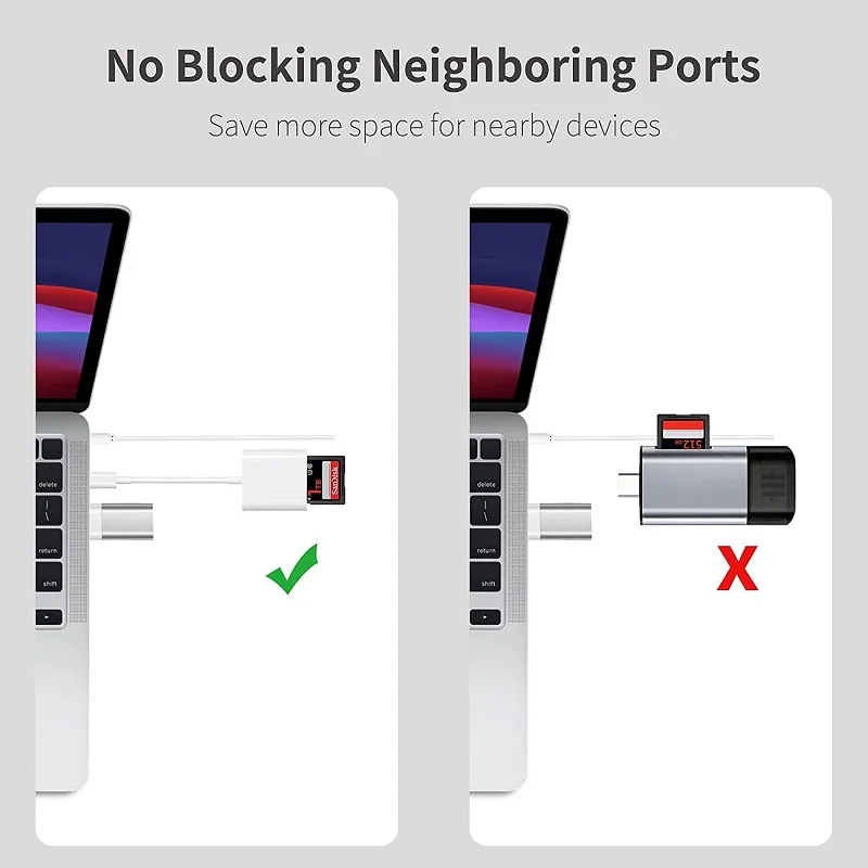 Lightning to SD Card Reader for iPhone Type C SD Memory Card Reader Adapter for Samsung VIVO Xiaomi OPPO MacBook Air card reader sd card reader
