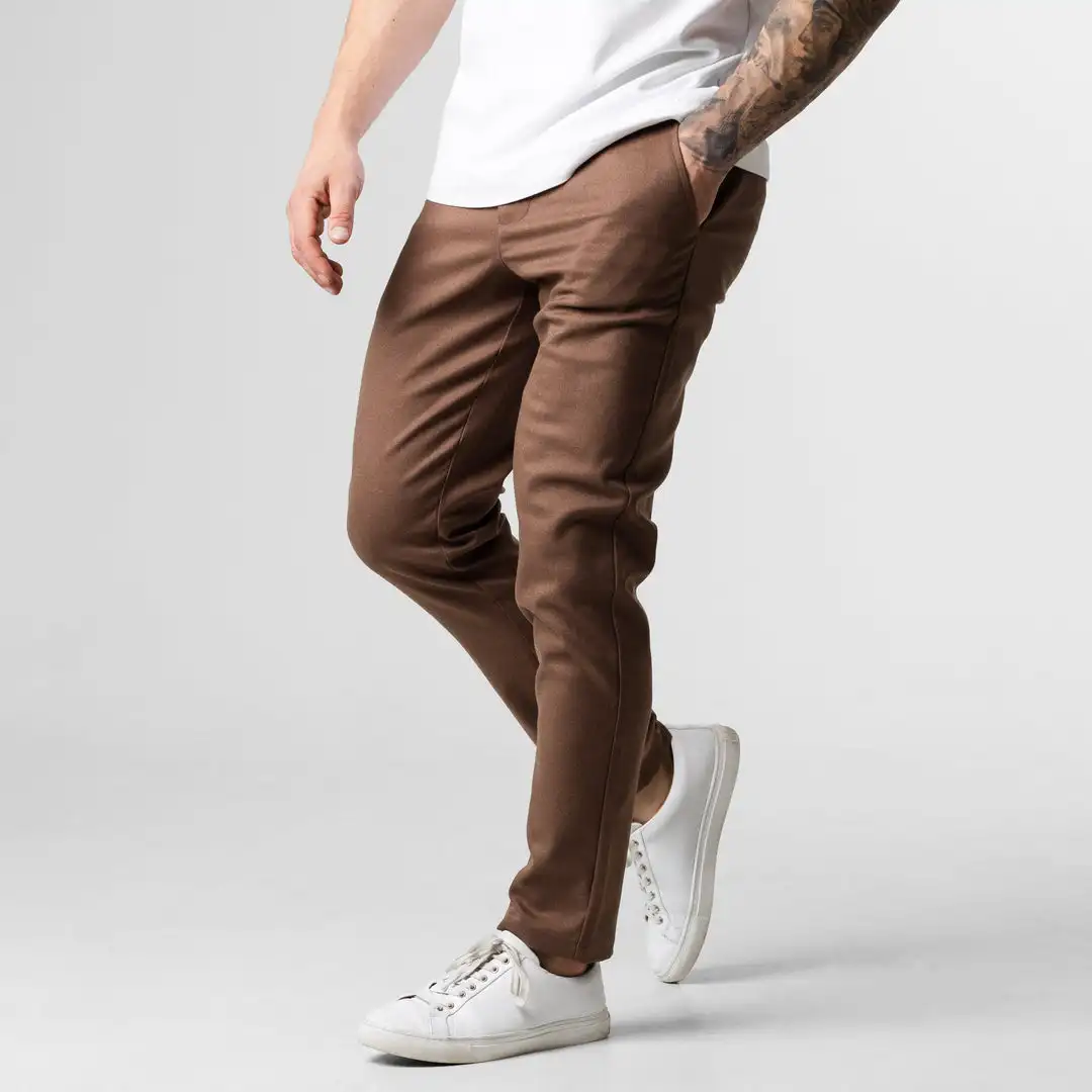 Men's Pants Active Chinos Comfortable Men Long Stylish Slim Fit Ankle Length Casual Soft Breathable Fabric Mid Waist Commuting W 3