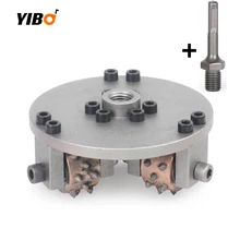 120mm M16 For Concrete Terrazzo Litchi Surface Epoxy Coating Hammer Plate Bush Hammer Rotary Wheel Coating Removal