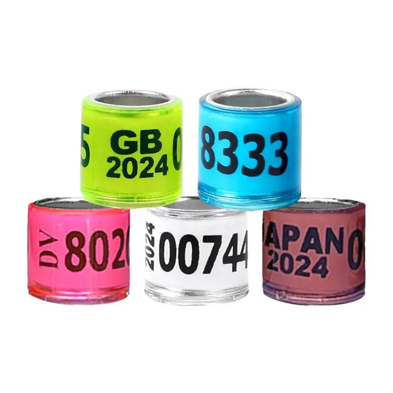 50Pcs Bird Pigeons Rings 8mm Bayonet Identification Ring Inner Diameter 8mm Plastic Clip Identification Outdoor