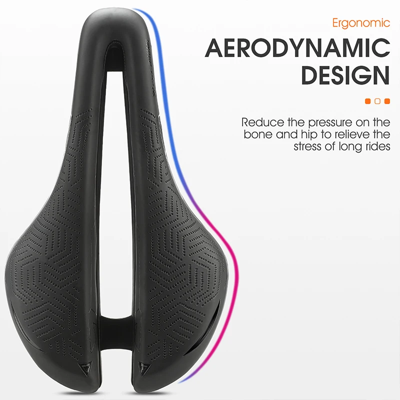 WEST BIKING Hollow Bicycle Saddle PU Waterproof Aerodynamic Bike Cushion Shock Absorption Cycling Seat MTB Road Bike Accessories