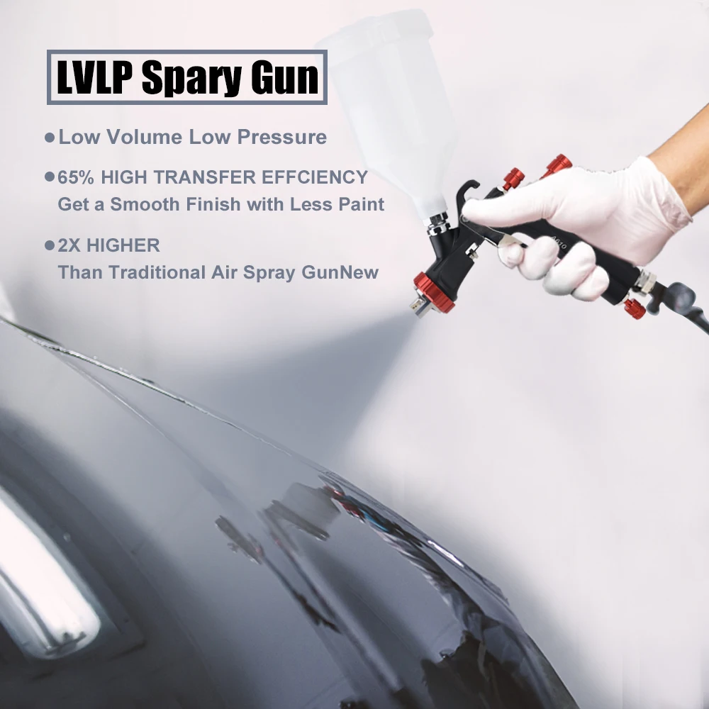 AEROPRO LVLP Spray A610/R500 1.3/1.4/1.5/1.7/2.0MM Nozzle Needle Air Cap  Sprayer Air Paint Tools For Cars