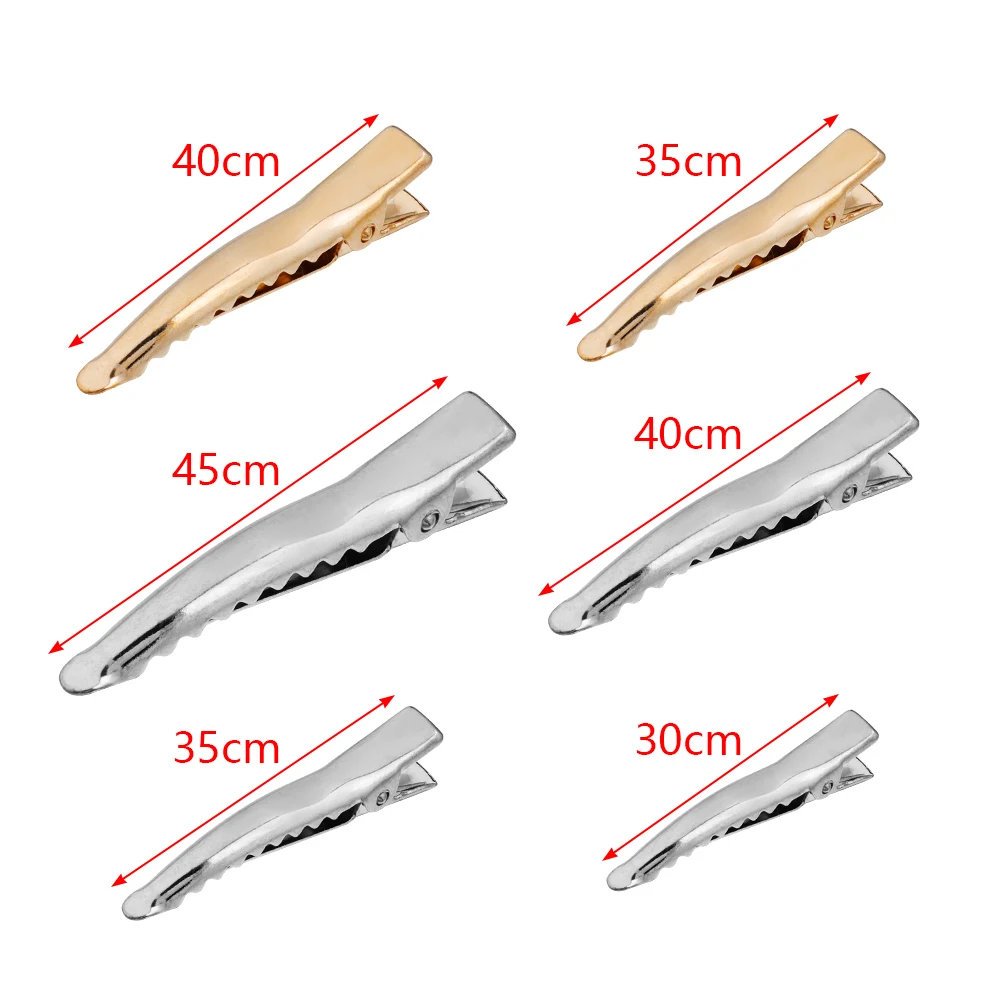 10 stücke Metall Alligator Haar Clip Mit Zähnen Rutschfeste Friseur Styling Zubehör DIY Gebrochenes Haar Clip Rand Clip Zubehör