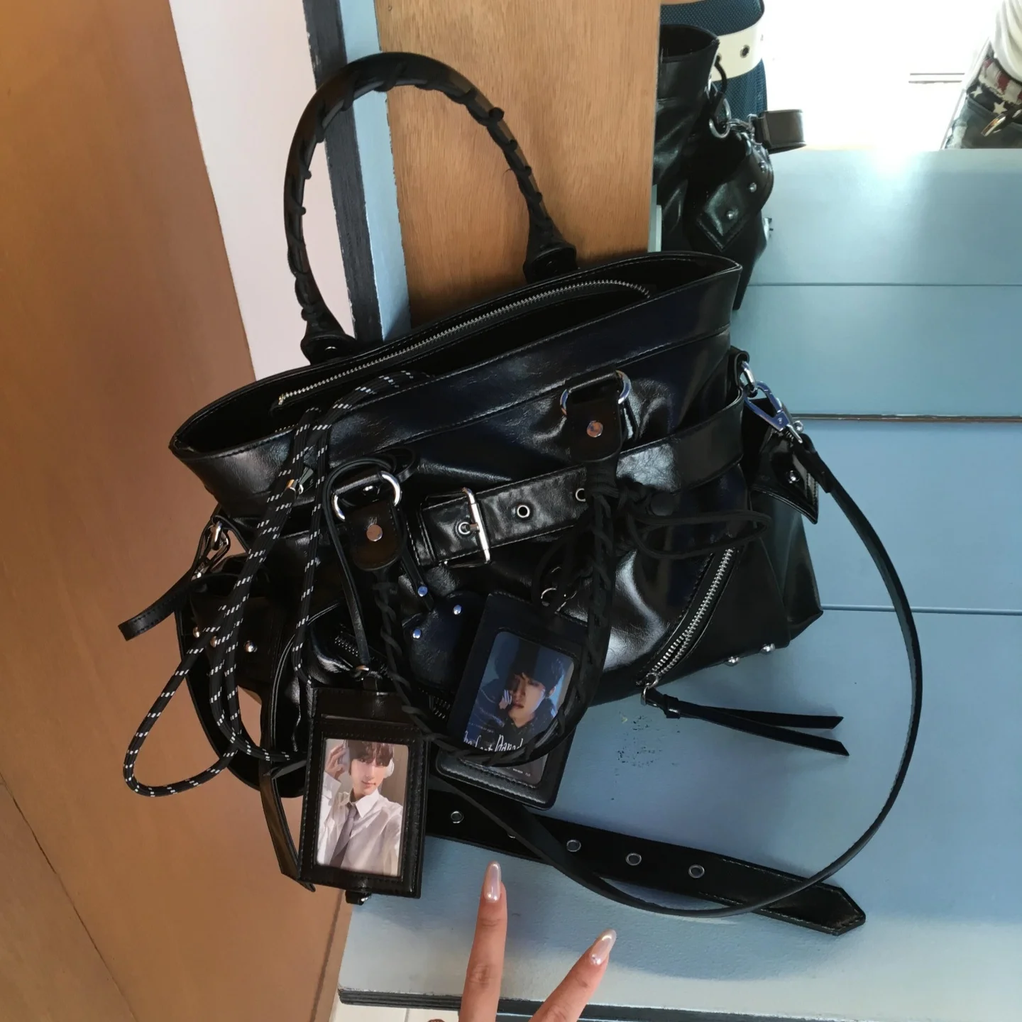 2025 Trendy Women Shoulder Bags PU Leather Rivet Tassels Design Adjustable Strap Casual‌ Stylish Handbag for Work Dating Office