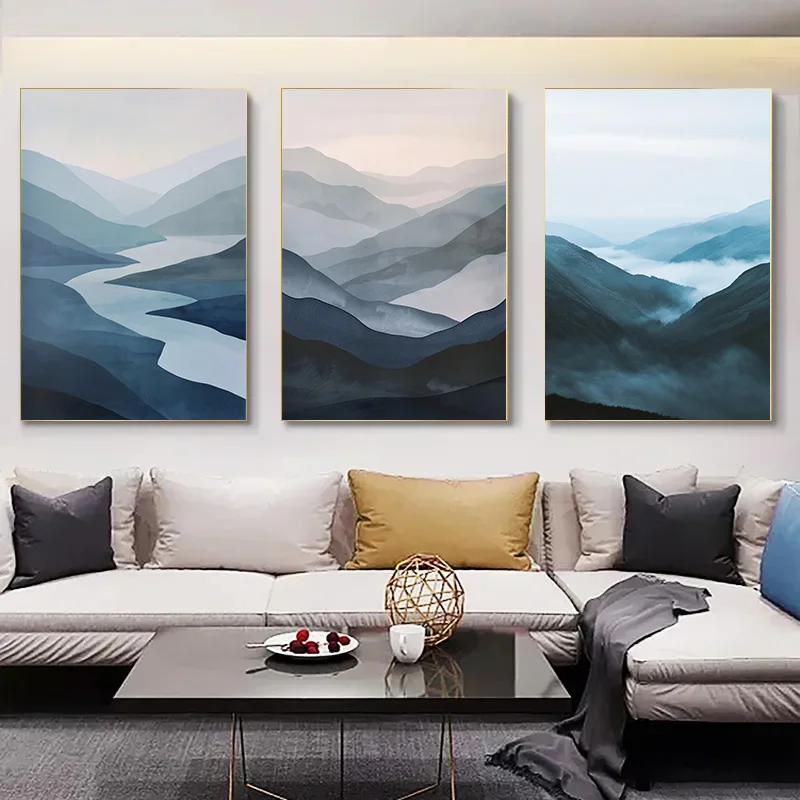 

Clouds and Mist Bedroom Decoration Home Decor Interior Canvas Painting 1pcs Decorative Paintings Continuous Mountain Peaks Room