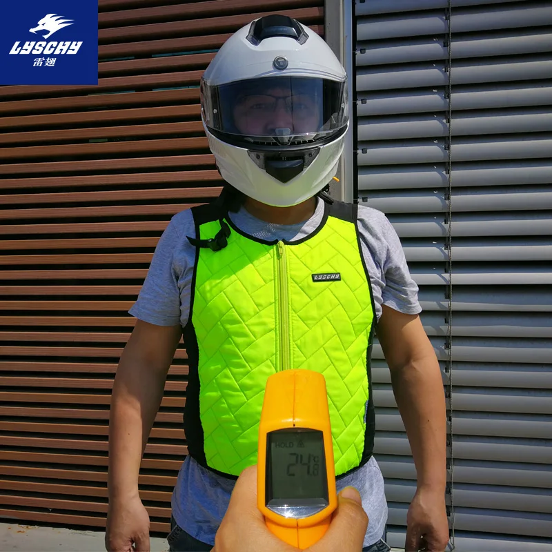 LYSCHY chaleco de refrigeración de verano para motocicleta, chaleco de refrigeración física transpirable, Top de enfriamiento rápido