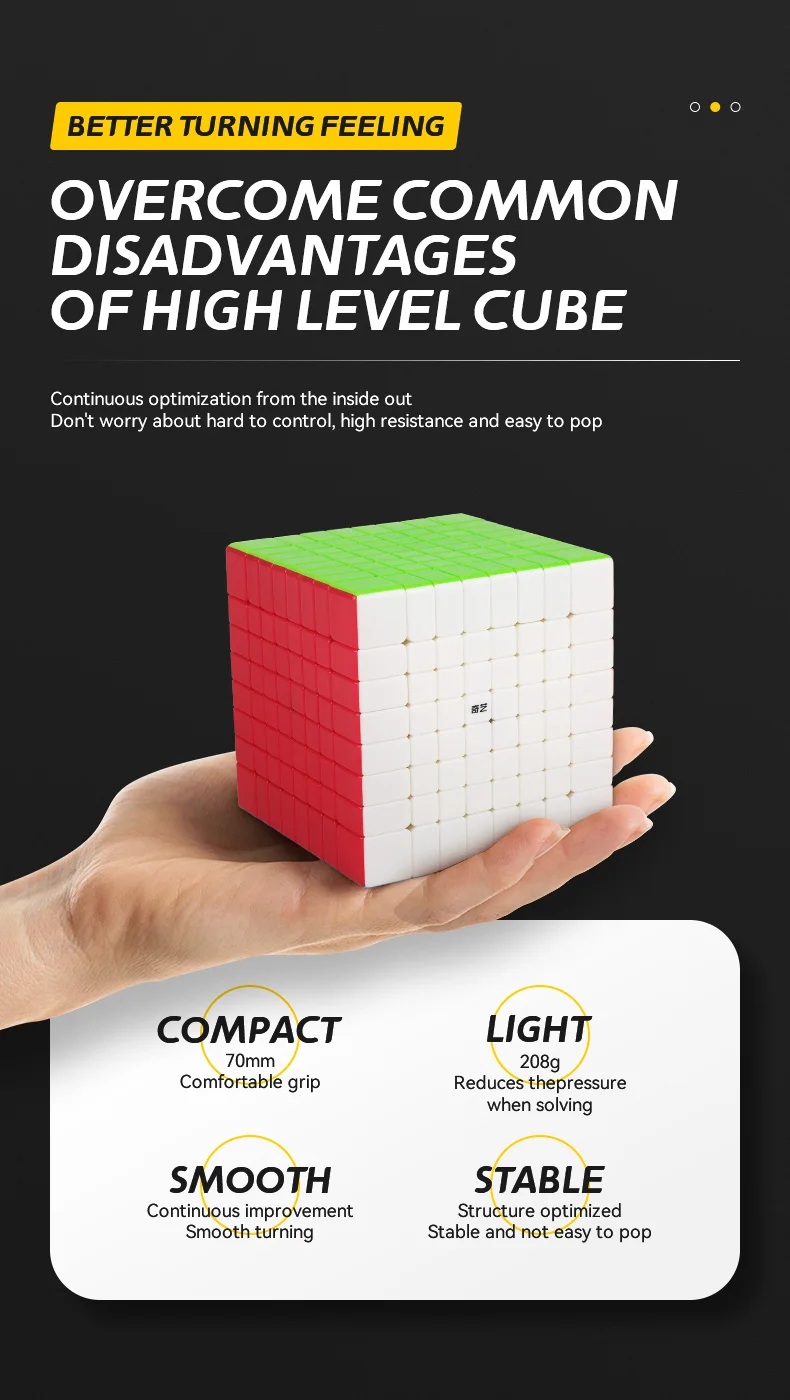 [Funcube]QiYi 8x8x8 Magic Cube Speed Puzzle Professional Antistress Puzzle Fidget Toys 8x8 Cubo Magico Educational Toys 6