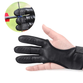 Professional Archery Three-Finger Sheepskin Gloves 1
