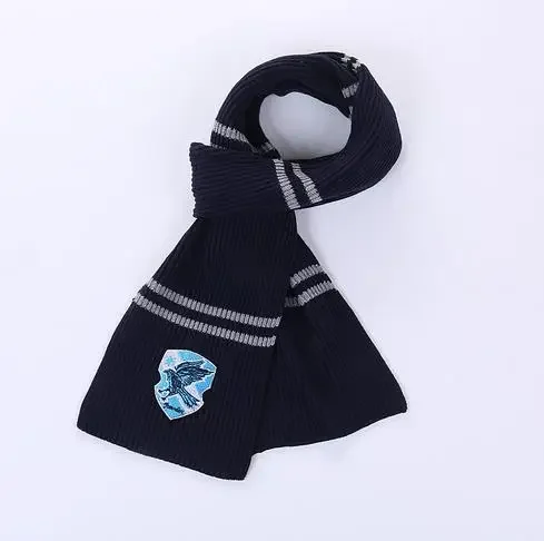 New Harryy Potter Warm Embroidered Scarf Lion Mouse Eagle Snake Element Magic Academy Badge Men and Women Couple Birthday Gift