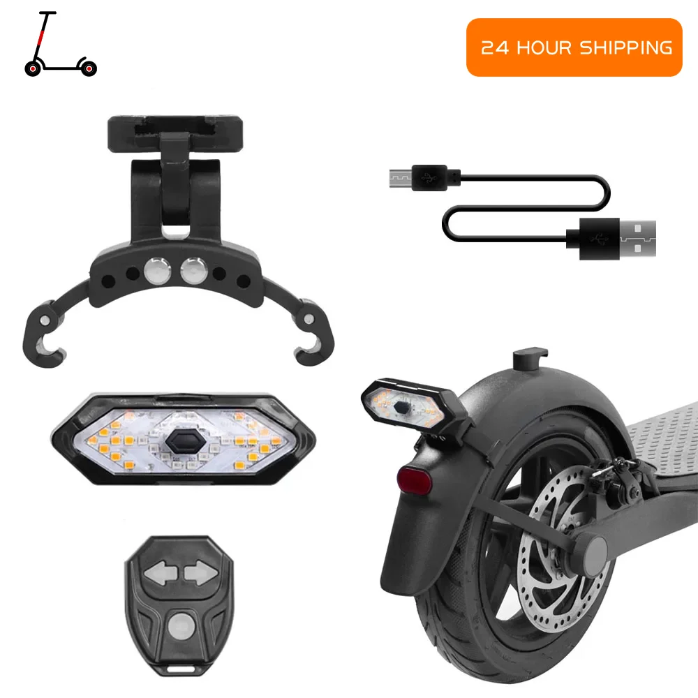 Feu Arrière LED Pour Scooter électrique - Clignotants USB Avec Télécommande
