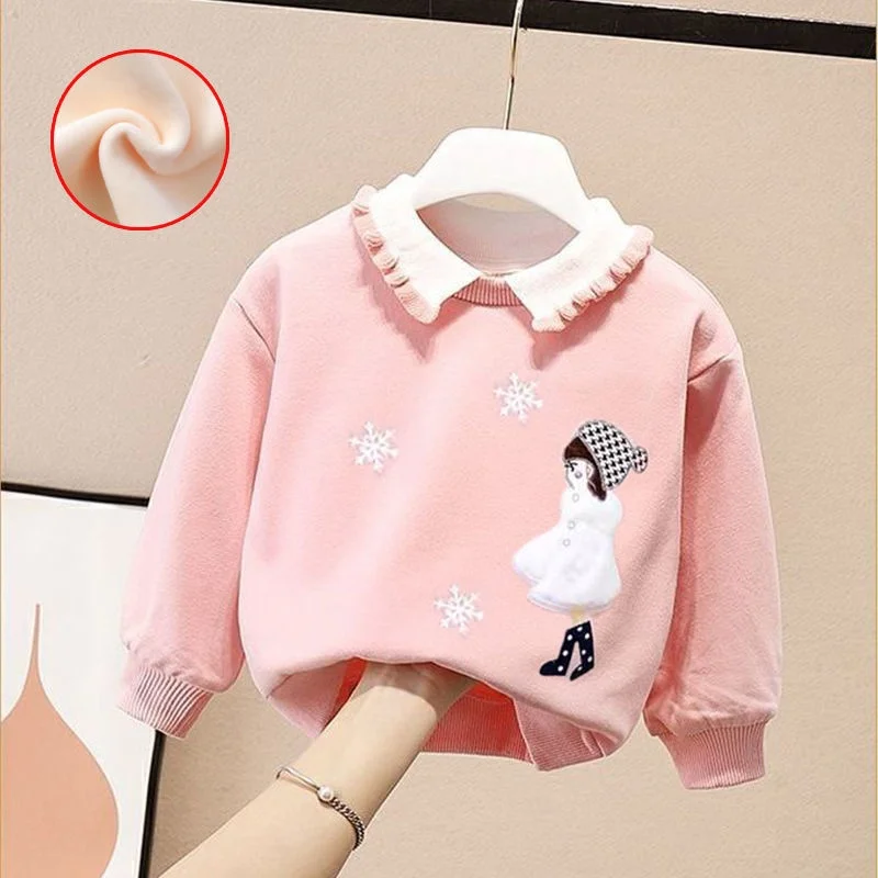 

Girls Hoodies Sweatshirts Cotton Tops Overcoat 2023 Lapel Spring Autumn Windproof Kids High Quality Teenagers Children's Clothin