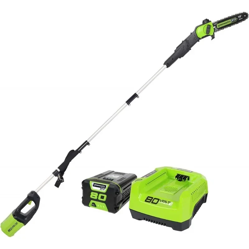 

Greenworks 80V 10" Cordless Polesaw (Great For Pruning and Trimming Branches / 75 Compatible Tools), 2.0Ah Battery and Charger